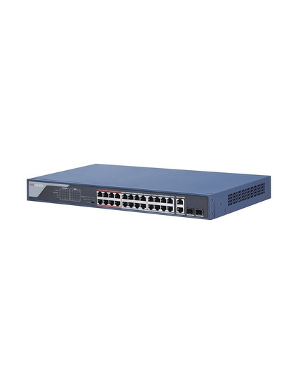 Hikvision DS-3E1326P-EI 24-port 100Mbps smart managed PoE+ switch (Dual Gb...