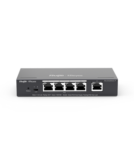 Ruijie RG-ES205GC-P 4 Port Gigabit Smart Cloud Managed POE Switch